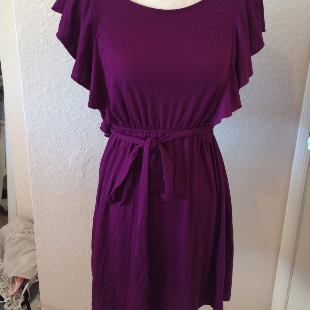 ❗️SOLD❗️ Xhilaration Purple Frilly Dress - Picture 2 of 4